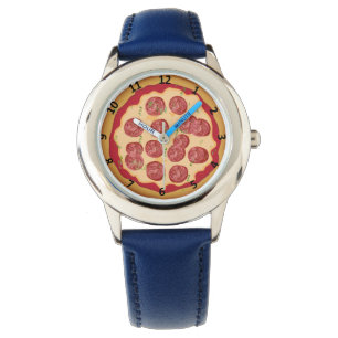 Pizza watch with numbers