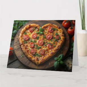 PIZZA WEDDING HAPPY ANNIVERSARY GREETING CARD