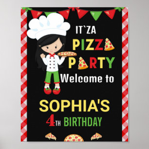 Pizza welcome party sign Pizza making party