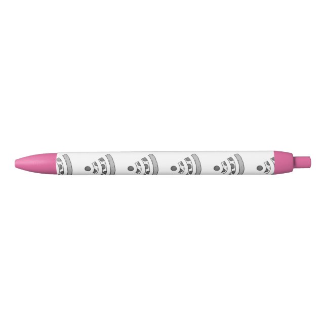 PIZZA WI FI Pink Trim Pen, Black Ink Black Ink Pen (Front)