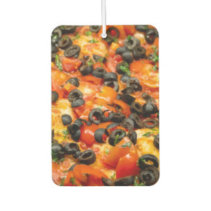 Pizza with black olives air freshener