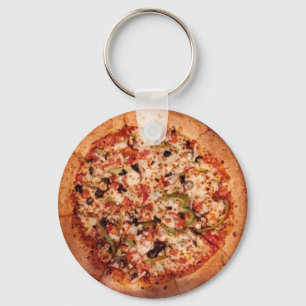 Pizza with the Works   Keychain