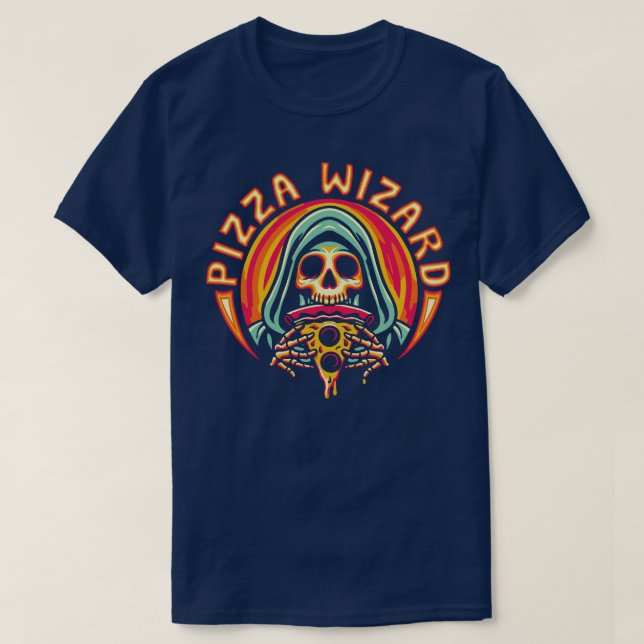 Pizza Wizard Magic Design V2 T-Shirt (Design Front)