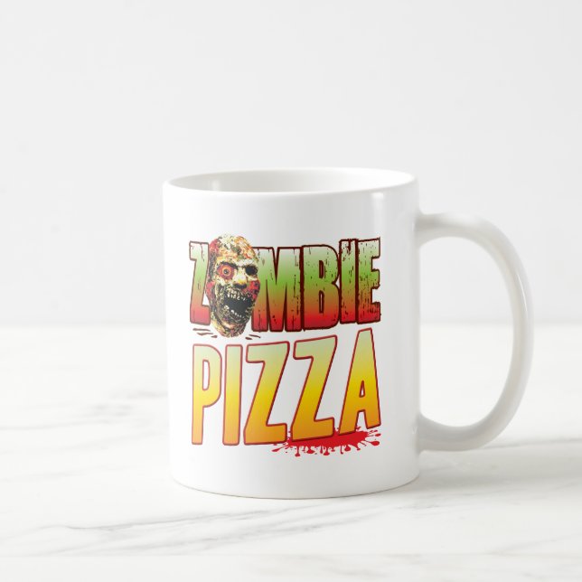 Pizza Zombie Head Coffee Mug (Right)