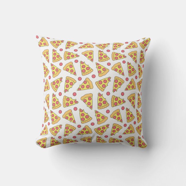 Pizzas Throw Pillow (Front)