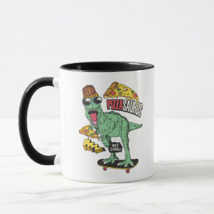 Pizzasaurus Cool Skater T-Rex Pizza Lover Mug