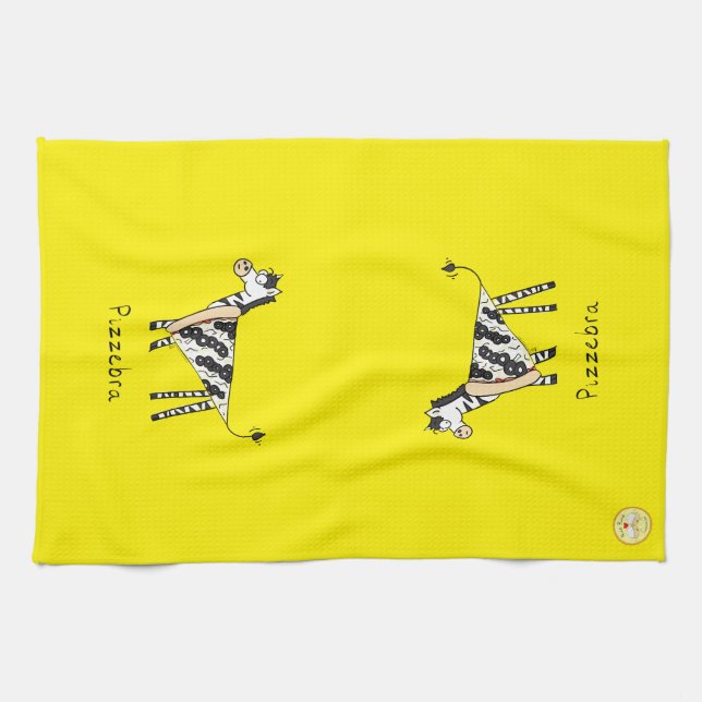 Pizzebra Pizza Funny Zebra Kitchen Towel (Horizontal)