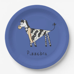 Pizzebra Pizza Zebra Paper Plates