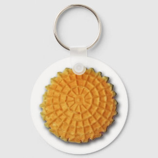 Pizzelle cookie key chain