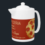 PIZZERIA custom teapot<br><div class="desc">Change the text fields to what you want. You can also change each font and its size and colour by using the "Customize it" function, as well as add more text fields if you wish. Further, you can edit the background colour of this item to what you want. See my...</div>