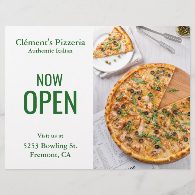 Pizzeria Grand Ouverture Flyer (Devant)