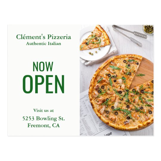 Pizzeria Opening | Now Open | Direct Mail Postcard