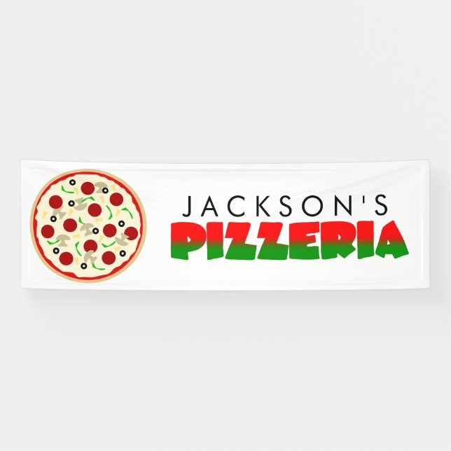 Pizzeria Pizza Birthday Party Banner (Horizontal)