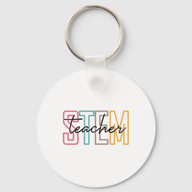 Pjmk Stem Teacher Science Technology Teacher Ck To Keychain (Front)