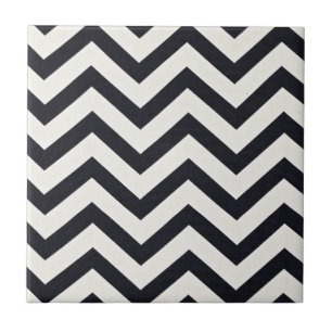 PJ's Chevron. Black and white pattern. Tile