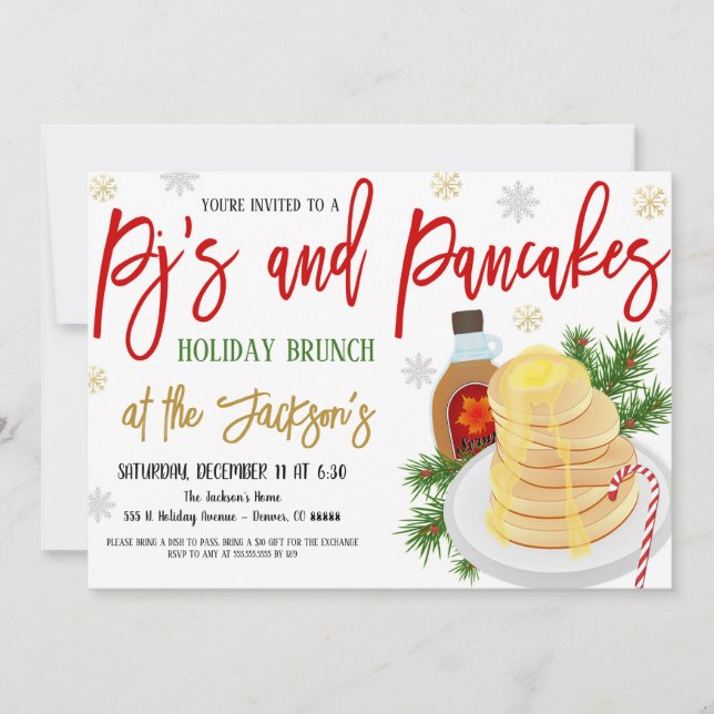 Pjs et Pancakes Invitation de vacances (Devant)