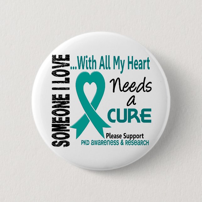 PKD Needs A Cure 3 2 Inch Round Button (Front)