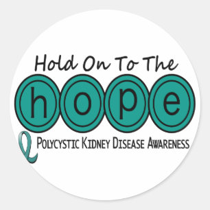 PKD Polycystic Kidney Disease HOPE 6 Classic Round Sticker