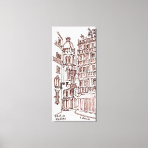 Placa de Manises in Old Town Valencia, Spain Canvas Print