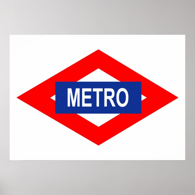 Placa de Metro de Madrid Poster (Front)
