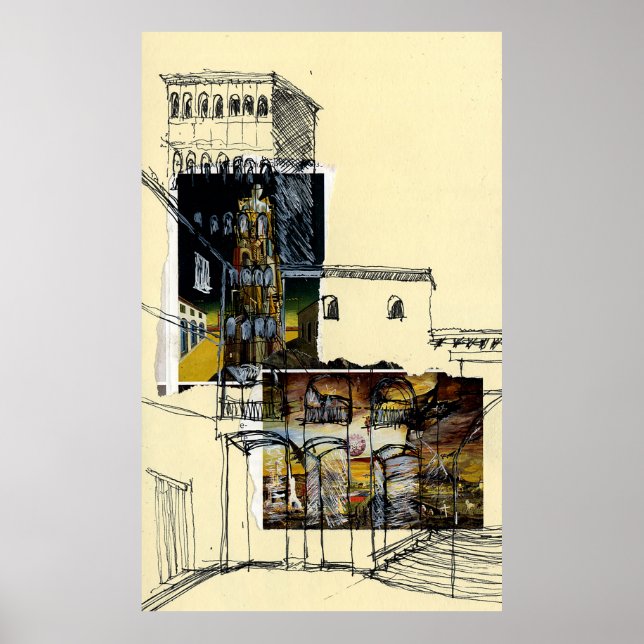 Placa del Rei, Barcelona Poster (Front)