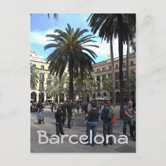 Plaça Reial, Barcelona Postcard (Front)