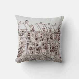 Place Aux Oignons, Old Town Lille, France Throw Pillow