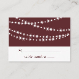 Place Card - Marsala Twinkle Lights