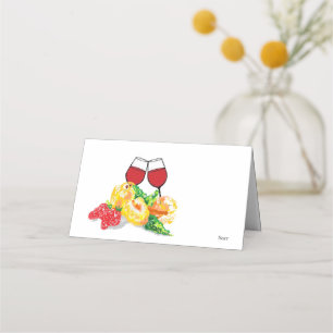Place cards  : Fruits & Wine