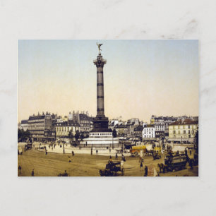 Place de la Bastille, 1900, Paris Postcard