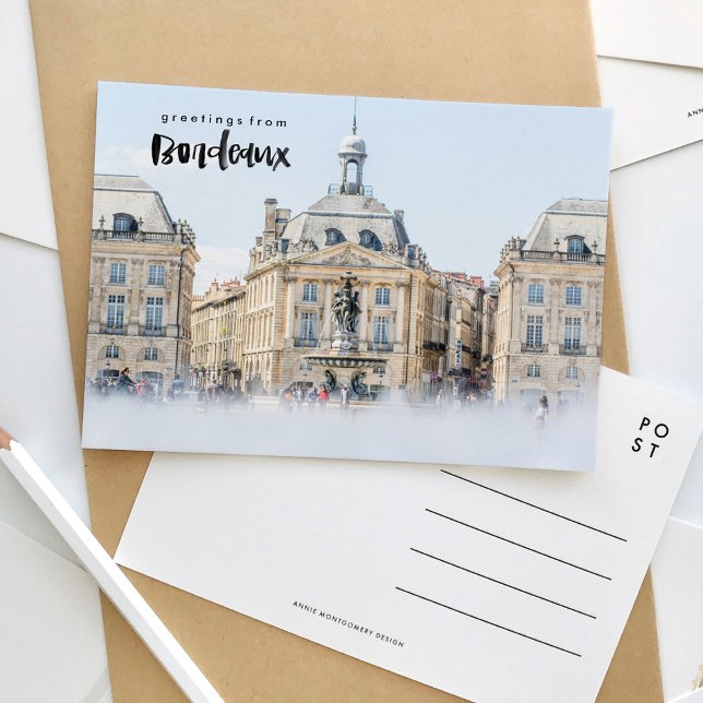 Place de la Bourse Bordeaux France Carte postale (Greetings from Bordeaux postcard.)
