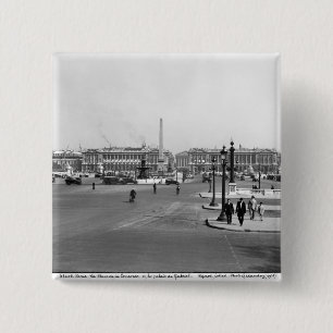 Place de la Concorde, designed in 1757 2 Inch Square Button