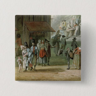 Place de l'Apport-Paris in Front 2 Inch Square Button