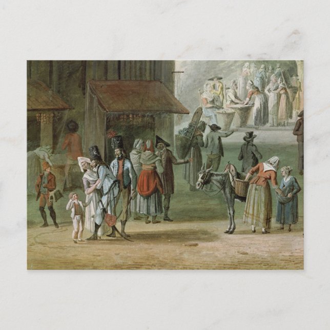 Place de l'Apport-Paris in Front Postcard (Front)