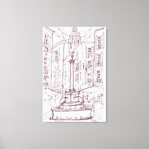 Place Des Augustine Aix en Provence, France Canvas Print