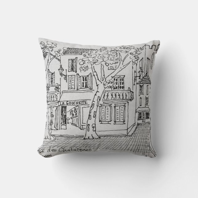 Place des Chataignes | Avignon, France Throw Pillow (Front)