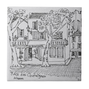 Place des Chataignes   Avignon, France Tile
