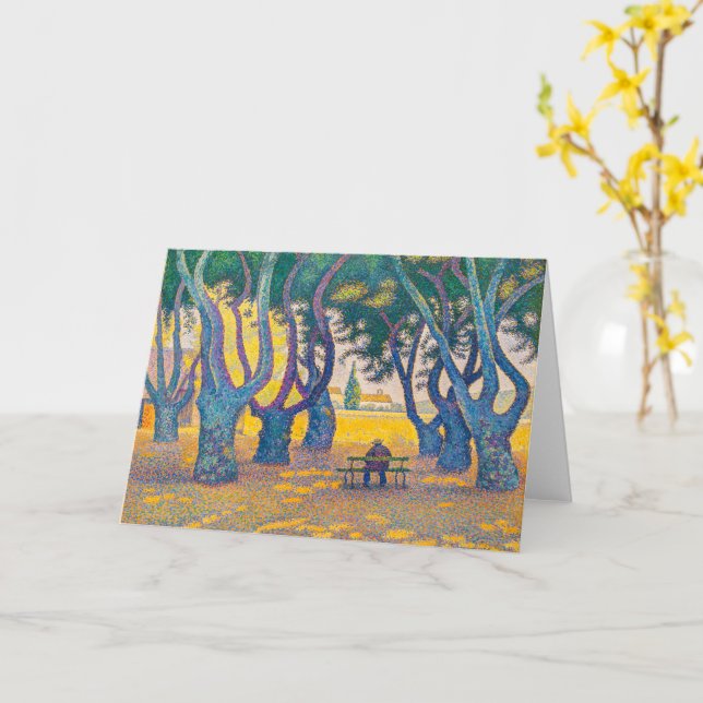 Place des Lices, St. Tropez | Paul Signac | Card (Yellow Flower)