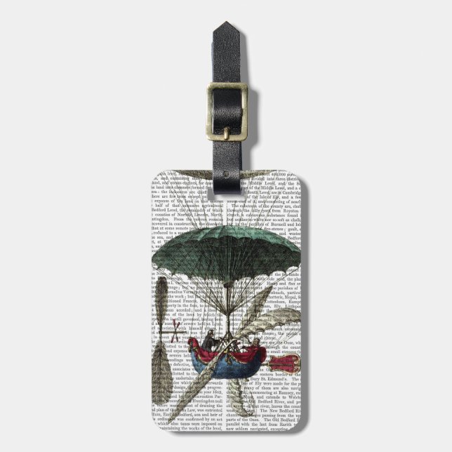 Place Du Louvre Hot Air Balloon Luggage Tag (Front Vertical)