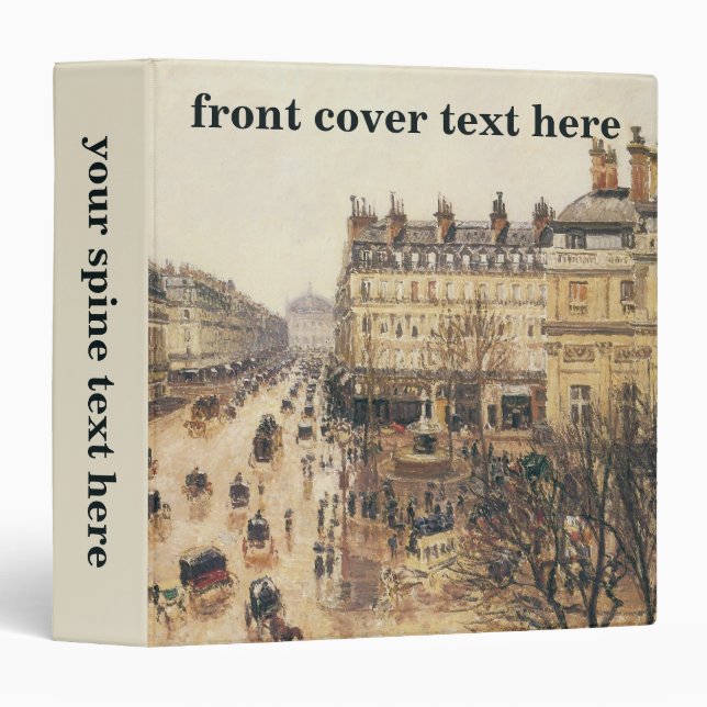 Place du Theatre Francais, Paris Rain by Pissarro Binder (Front/Spine)