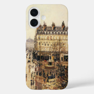 Place du Theatre Francais, Paris Rain by Pissarro iPhone 16 Case