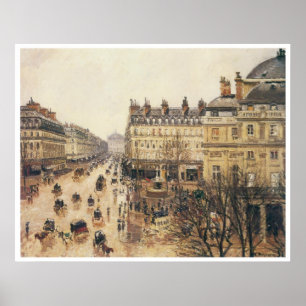 Place du Theatre Francais, Rain, 1898 Poster