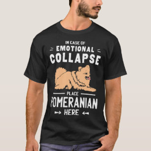 Place Here Pomeranian Dwarf Spitz Dog Owner T-Shirt