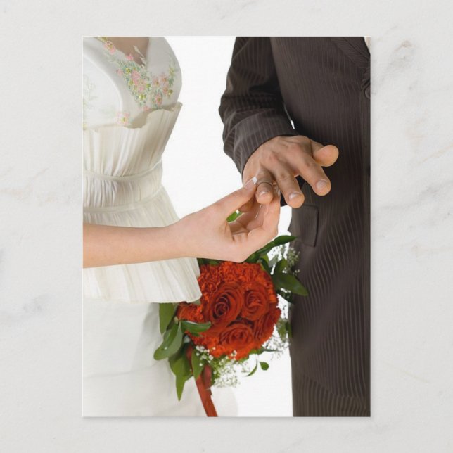 Place Ring On Finger Postcard (Front)