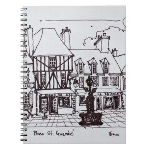 Place Saint-Guenole, Concarneau Brittany Notebook