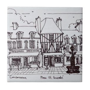 Place Saint-Guenole, Concarneau Brittany Tile
