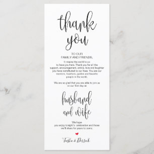 Place Setting Thank You Card for Wedding Dinner