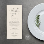 Place Setting Thank You, Elegant Cream Grey Card<br><div class="desc">Introducing the perfect finishing touch to your wedding reception - our elegant Wedding Thank You Place Setting Cards, with card title "Let's Celebrate" ! Designed to express your heartfelt appreciation for each guest's presence on your special day, these cards are the ideal way to add a personal touch to your...</div>