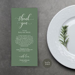 Place Setting Thank You, Elegant Sage Green Card<br><div class="desc">Introducing the perfect finishing touch to your wedding reception - our elegant Wedding Thank You Place Setting Cards, with card title "Let's Celebrate" ! Designed to express your heartfelt appreciation for each guest's presence on your special day, these cards are the ideal way to add a personal touch to your...</div>