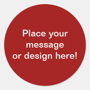 Place your messageor design here classic round sticker